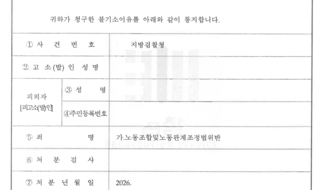 [성공사례] 노동조합 가입 요구 및 재입사 관련 노동조합법 위반 혐의 불기소 처분